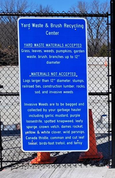 Brush Site Regulations Sign